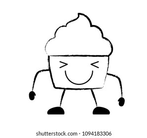 kawaii cupcake icon