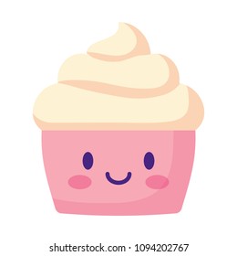 kawaii cupcake icon