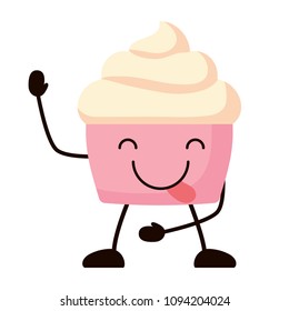kawaii cupcake icon