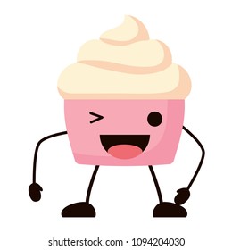 kawaii cupcake icon