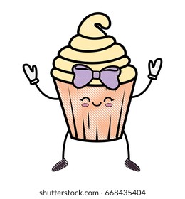 kawaii cupcake icon