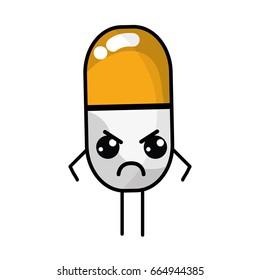 kawaii cute angry pill pharmaceutical medicine