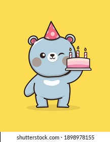 Kawaii Cute Animal Mascot character illustration 