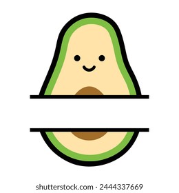 Kawaii Cute Avocado Drawing Vector illustration Graphics  svg