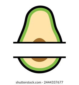 Kawaii Cute Avocado Drawing Vector illustration Graphics  svg