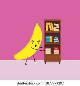 Kawaii Cute banana Illustration Character