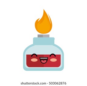 kawaii cute bunsen burner lab