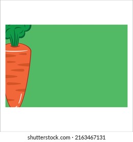 kawaii cute carrot solid background color  vector design illustration line art