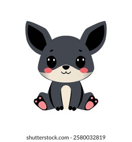 Kawaii Cute Chihuahua Puppy Vector Illustration