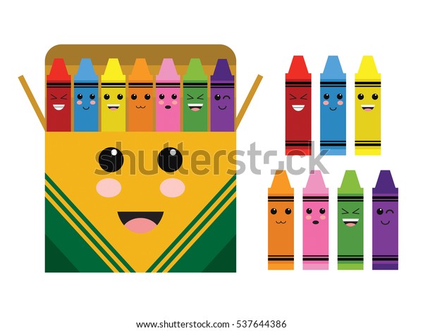 Kawaii Cute Color\
Crayon Box School\
Supplies