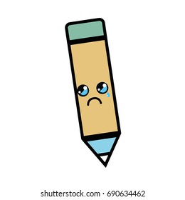 kawaii cute crying pencil tool