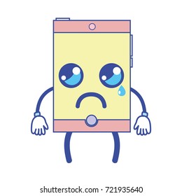 kawaii cute crying smartphone technology