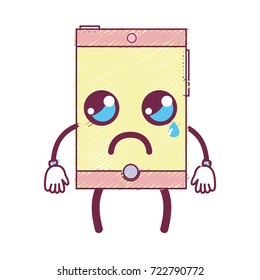 kawaii cute crying smartphone technology