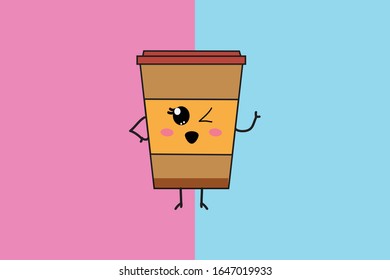 Kawaii Cute Cup Illustration Character