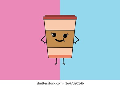 Kawaii Cute Cup Illustration Character