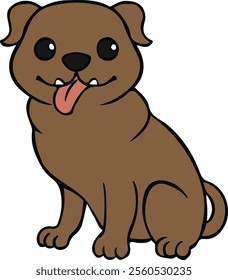 Kawaii Cute Dog Puppy Vector