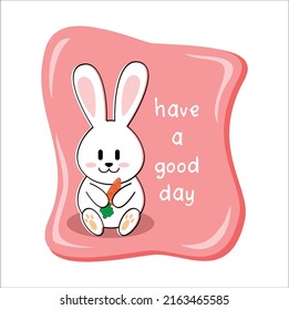 kawaii cute doodle bunny rabbit art vector desgn illustration line art