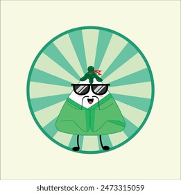 kawaii cute dragon boat festival vector design illustration line art. Eps 10