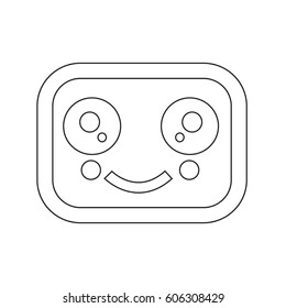 Kawaii cute face icon