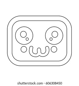 Kawaii cute face icon