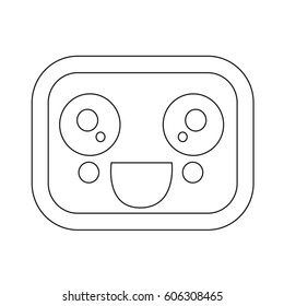 Kawaii cute face icon