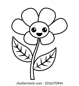 kawaii cute flower ornament cartoon