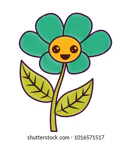 kawaii cute flower ornament cartoon