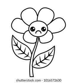 kawaii cute flower ornament cartoon