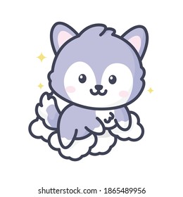 kawaii cute fox mascot icon, fox mascot logo, vector graphic illustration