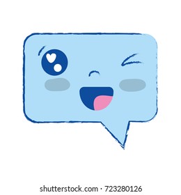kawaii cute funny chat bubble