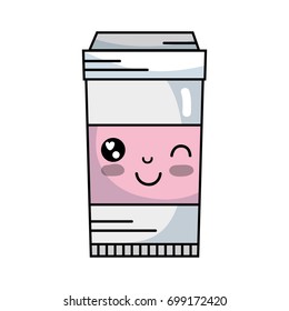 kawaii cute funny coffe plastic cup