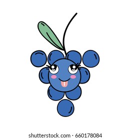 kawaii cute funny grape fruit
