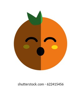 kawaii cute funny orange fruit