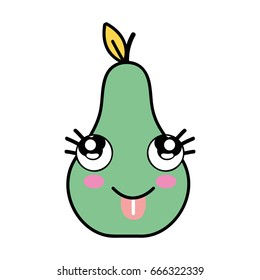 kawaii cute funny pear fruit