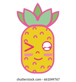 kawaii cute funny pineapple fruit