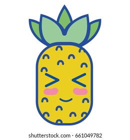 kawaii cute funny pineapple fruit