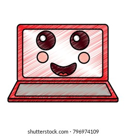 Kawaii Cute Funny Screen Monitor Stock Vector (Royalty Free) 796974109 ...