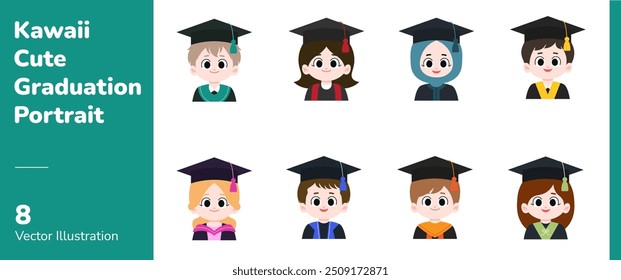 Kawaii Cute Graduation Celebrate Portrait