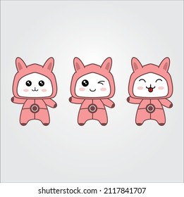 kawaii cute Guards character Vector illustration line art