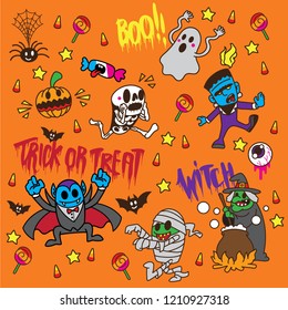 Kawaii Cute Halloween Pattern