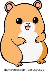 Kawaii Cute Hamster Animal Vector