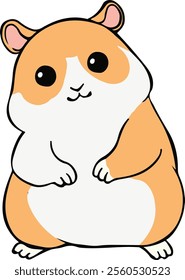 Kawaii Cute Hamster Animal Vector