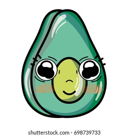 kawaii cute happy avocado fruit