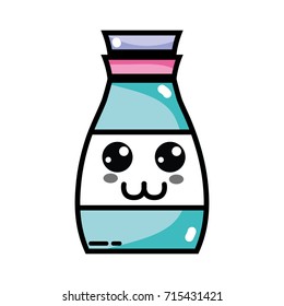 kawaii cute happy beverage bottle