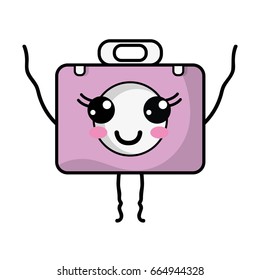 kawaii cute happy briefcase and medical kit