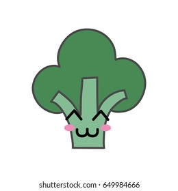 kawaii cute happy broccoli vegetable