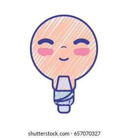 kawaii cute happy bulb energy