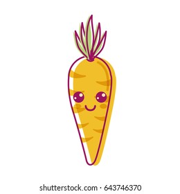 kawaii cute happy carrot vegetable