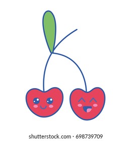 kawaii cute happy cherry fruit