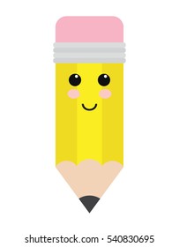 Kawaii Cute Happy Chunky Pencil School Supplies